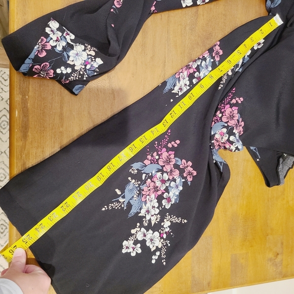 Loft Black Floral wide Leg Jumpsuit - Picture 9 of 10